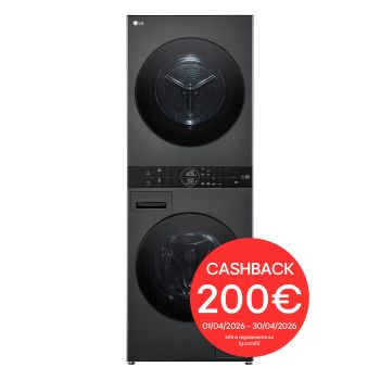 Immagine frontale colonna bucato WT1210BBF con bollo cashback